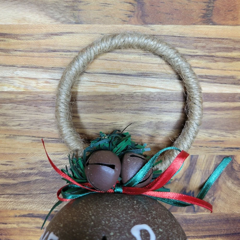 Rustic Christmas Peace Love Joy Door‎ Knocker Holiday Ornament Bell